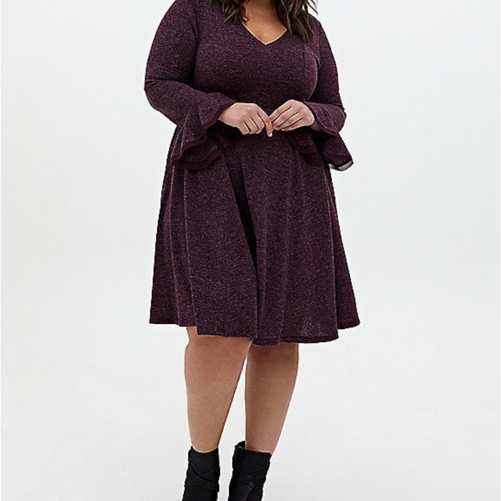 Torrid bell sleeve mini dress